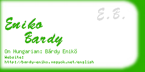 eniko bardy business card
